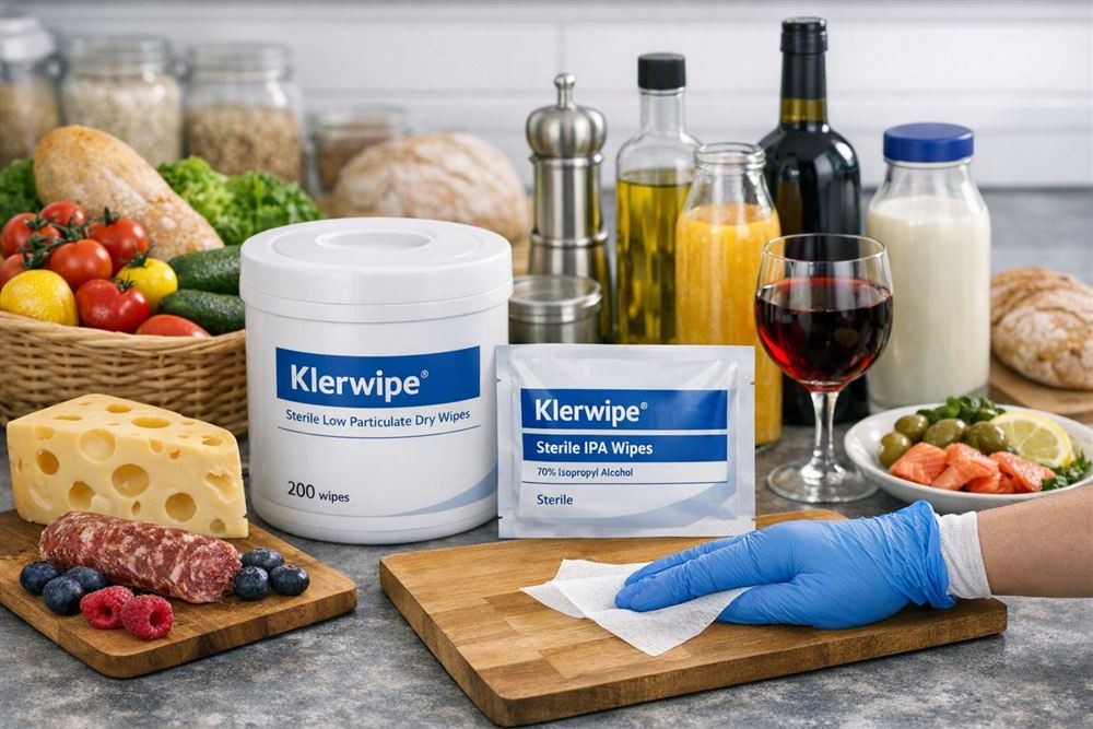Klerwipes hygienprodukter bland livsmedel och dryck